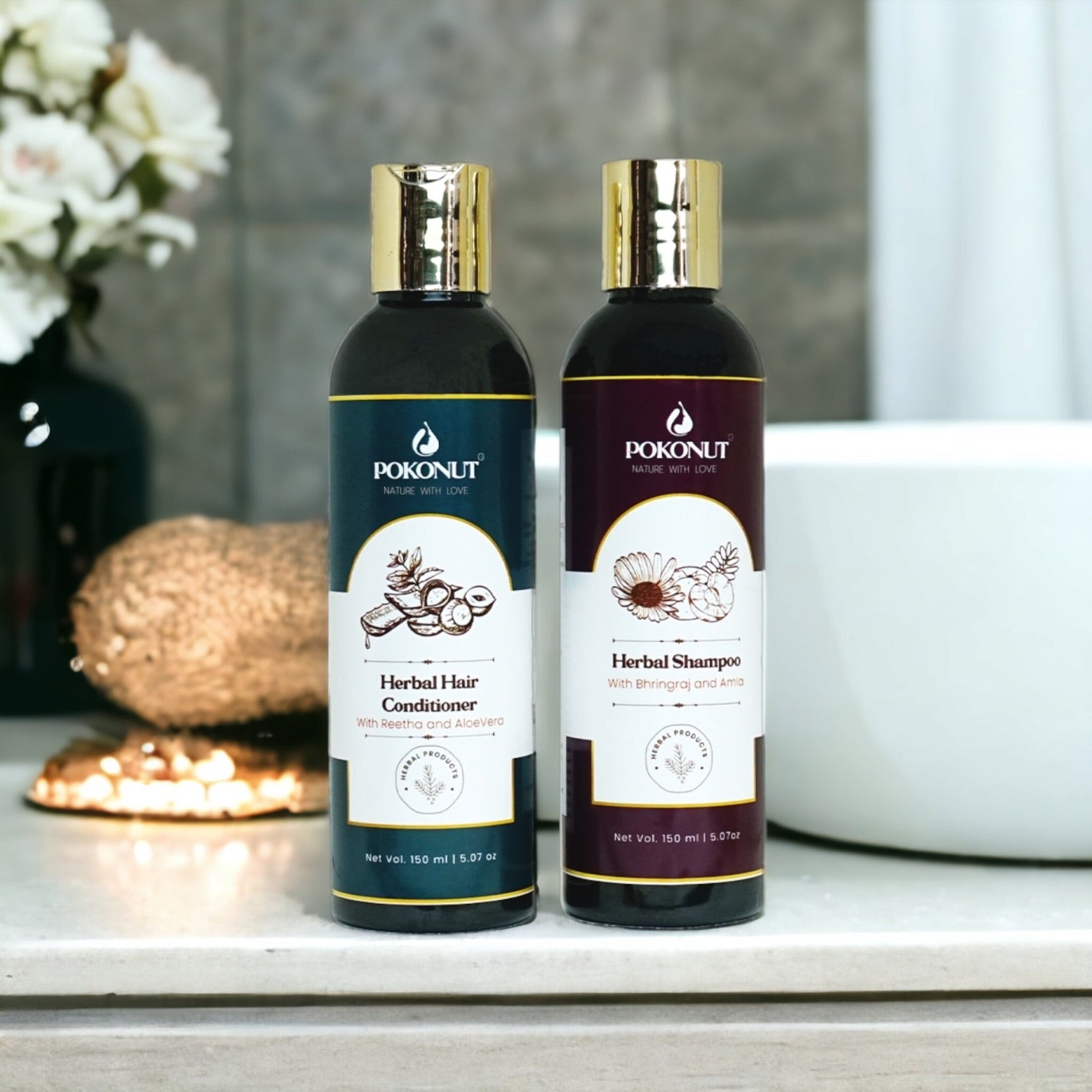 Herbal Hair Care kit (Herbal Shampoo, Herbal Conditioner)-150 Ml Each