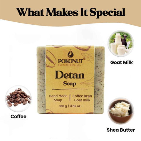 Handmade Detan soap | Coffee & Goat milk