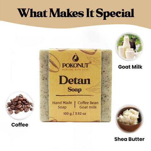 Detan soap |Coffee-goat milk |Pack of 2(100g)