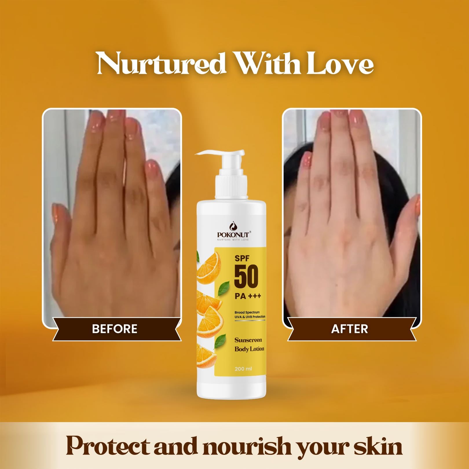 Pokonut Sunscreen Body Lotion | SPF 50 PA+++ | 200ML