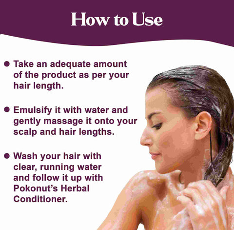Product image of Pokonut's Chemical-Free Herbal Shampoo.