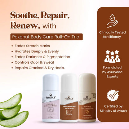 Pokonut Body Care Roll-on Trio