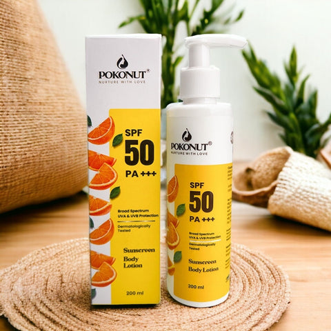 Pokonut Sunscreen Body Lotion | SPF 50 PA+++ | 200ML