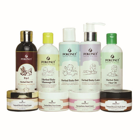 Pure Ayurvedic Mother & Baby Care Combo (9 Products)
