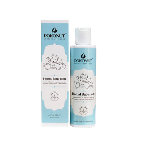 Ayurvedic Herbal Baby Bath care combo (2 product) - Pokonut
