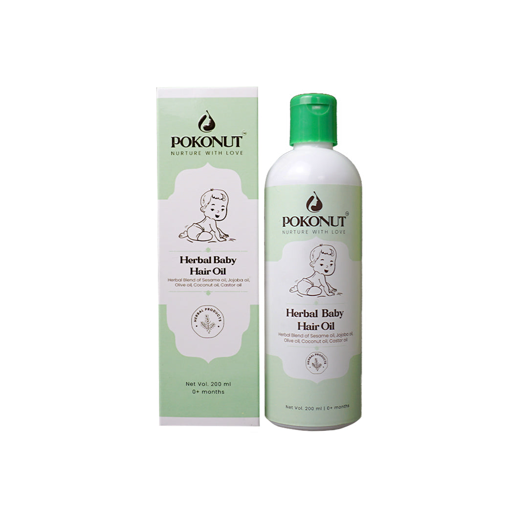 Herbal Baby Hair Oil-200ml - Pokonut