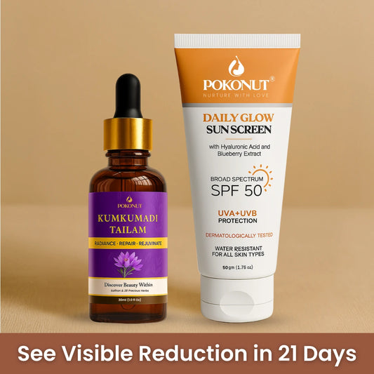Day and Night Radiance Duo - Sunscreen and Kumkumadi Face Oil