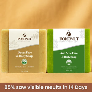 Glow and Clear Duo| Tan Removal Soap and Antiacne Combo Pack| 2 Soaps