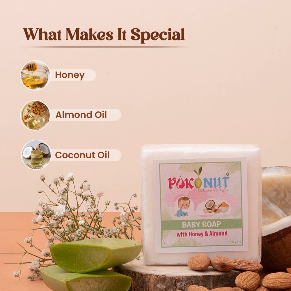 Ayurvedic Baby Bathing Bar (Pack of 1) - Pokonut