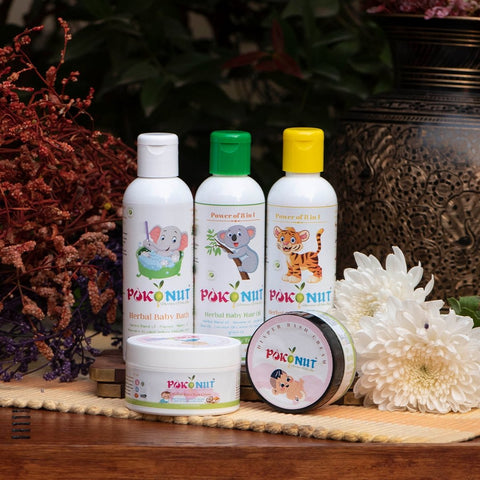 Ayurvedic Babycare Travel Combo- 6 Products - Pokonut