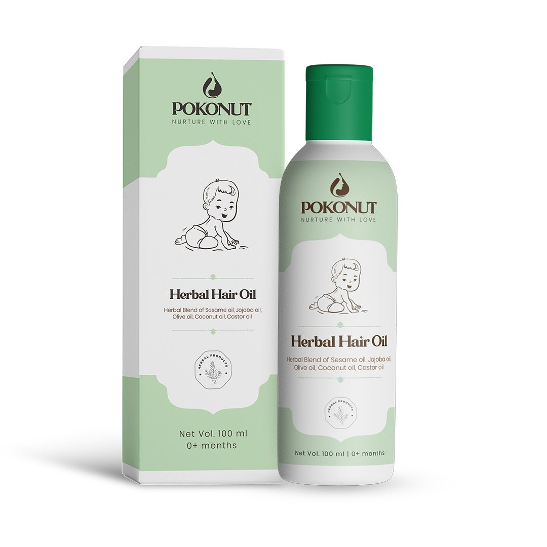 Herbal Baby Hair Oil-100ml - Pokonut