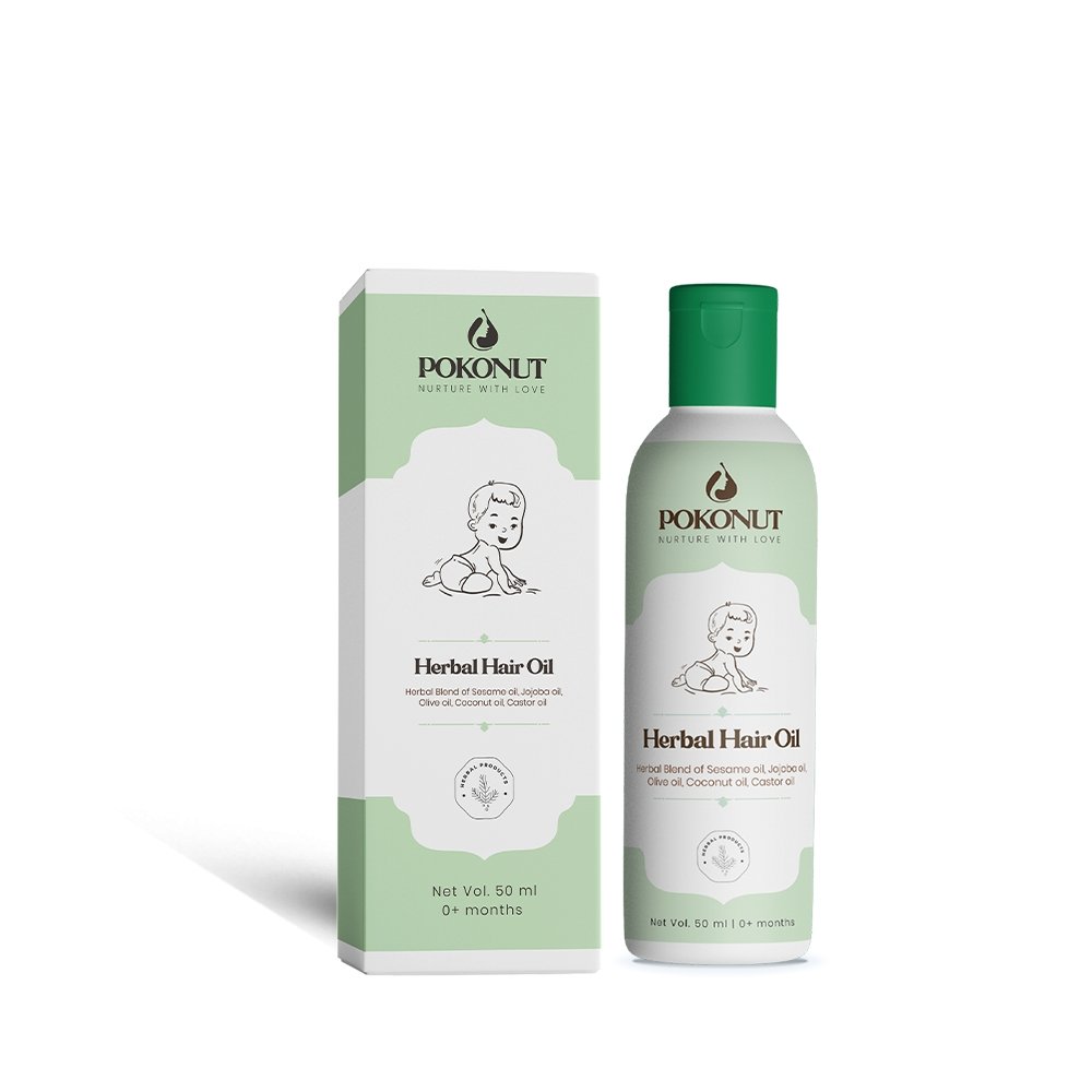 Herbal Baby Hair Oil-50ml - Pokonut