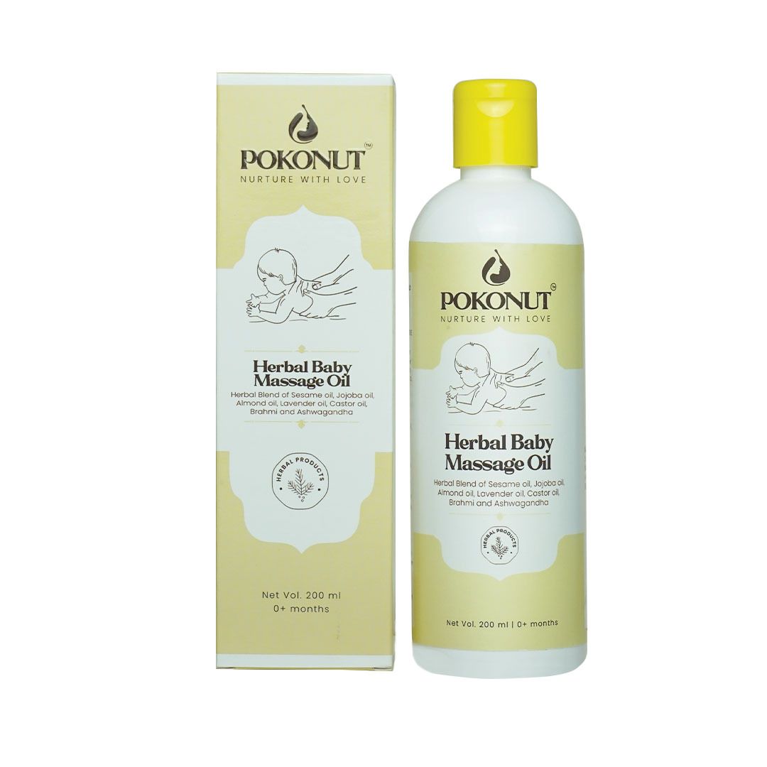 Herbal Baby Massage Oil-200ml - Pokonut