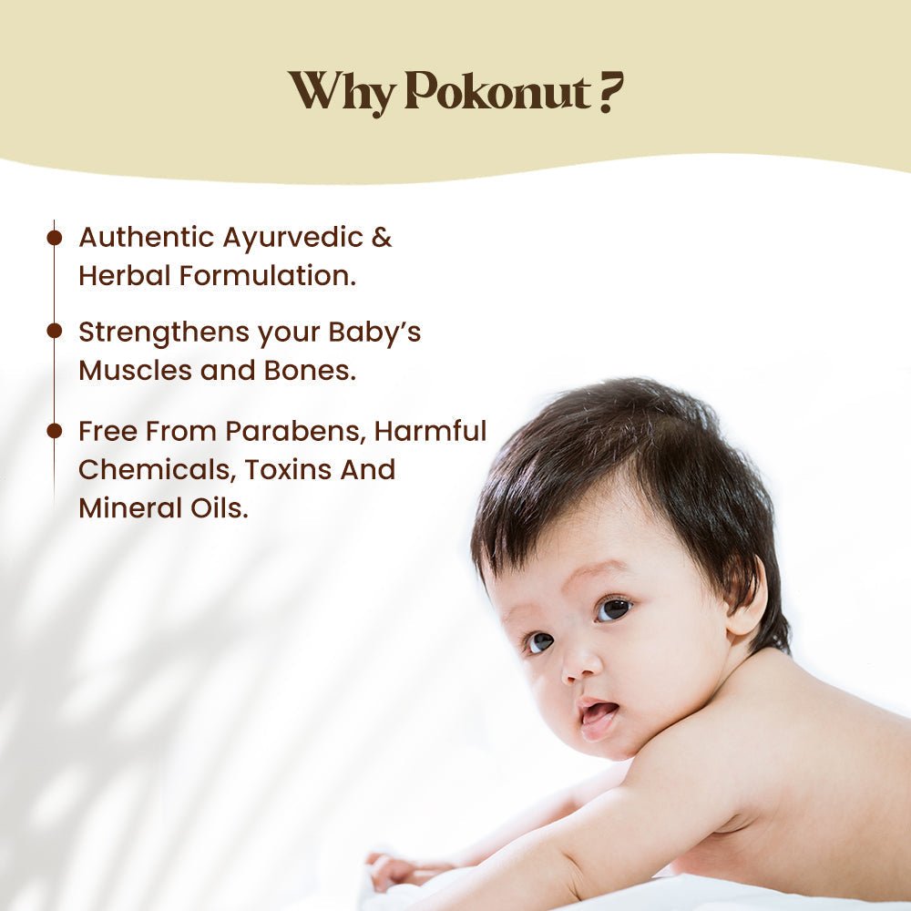 Herbal Baby Massage Oil-50ml - Pokonut