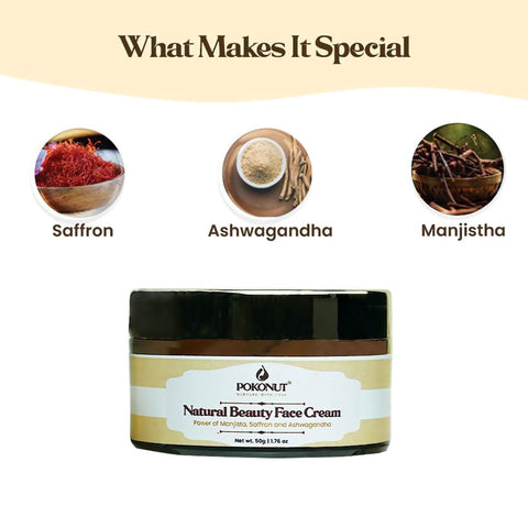 Natural Beauty Face Cream (50g) - Pokonut